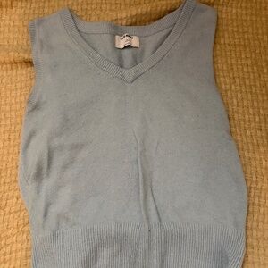 blue sweater tank